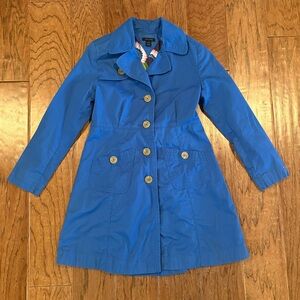Vintage Tommy Hilfiger Girls Blue Trench Coat M(10-12)